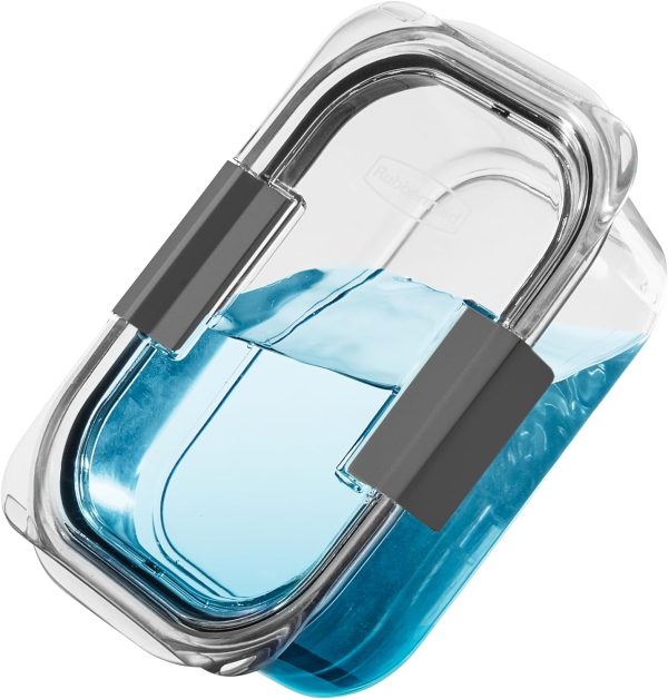 Rubbermaid Brilliance Food Storage Containers, BPA Free, Airtight Lids, Ideal for Lunch, Meal Prep & Leftovers, Set of 5 (3.2 Cup) - Image 3