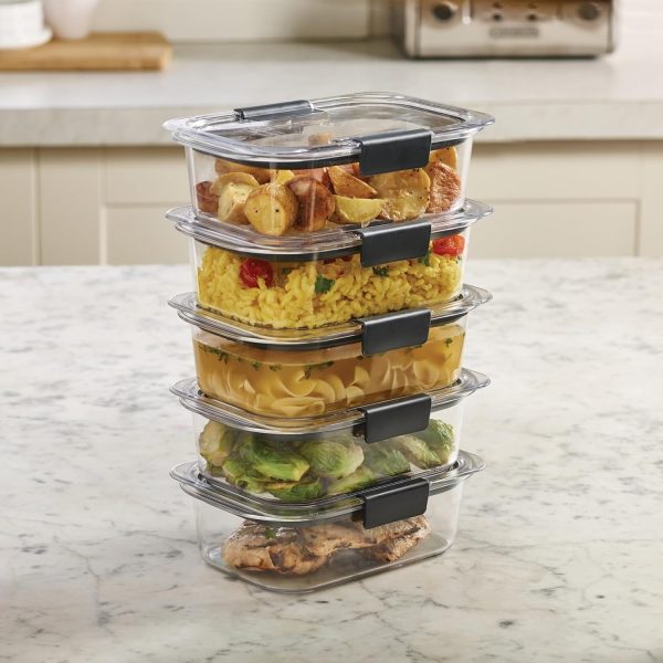 Rubbermaid Brilliance Food Storage Containers, BPA Free, Airtight Lids, Ideal for Lunch, Meal Prep & Leftovers, Set of 5 (3.2 Cup) - Image 7