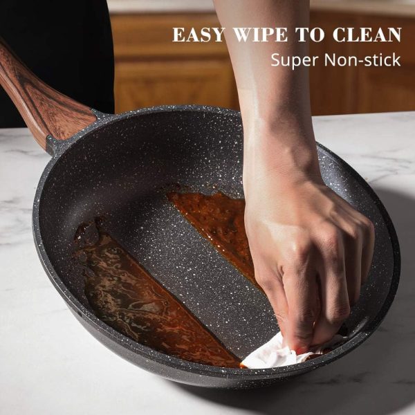 SENSARTE Nonstick Sauce Pan with Lid, 1.5QT Small Pot with Swiss Granite Coating, Stay-cool Handle, Multipurpose Handy Small Saucepan, Induction Capable, PFOA Free - Image 4