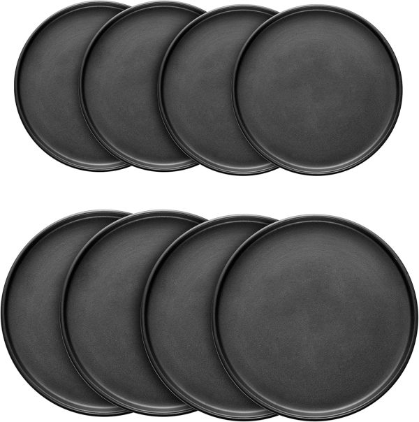 Stone Lain Coupe Dinnerware Set, Service For 4, Black Matte - Image 8